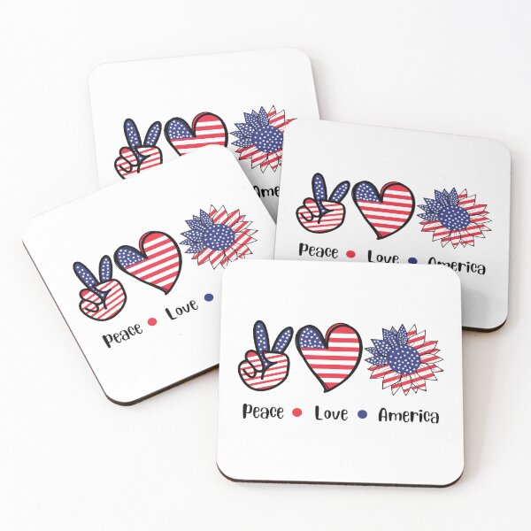 Item preview, PEACE, LOVE, AMERICA designed and sold by PGAart.