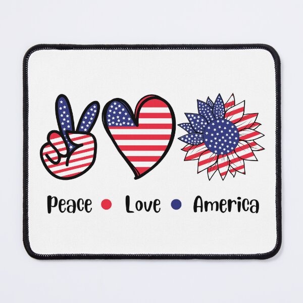 Item preview, PEACE, LOVE, AMERICA designed and sold by PGAart.