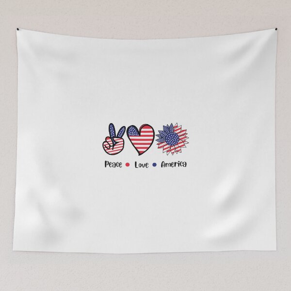 Item preview, PEACE, LOVE, AMERICA designed and sold by PGAart.