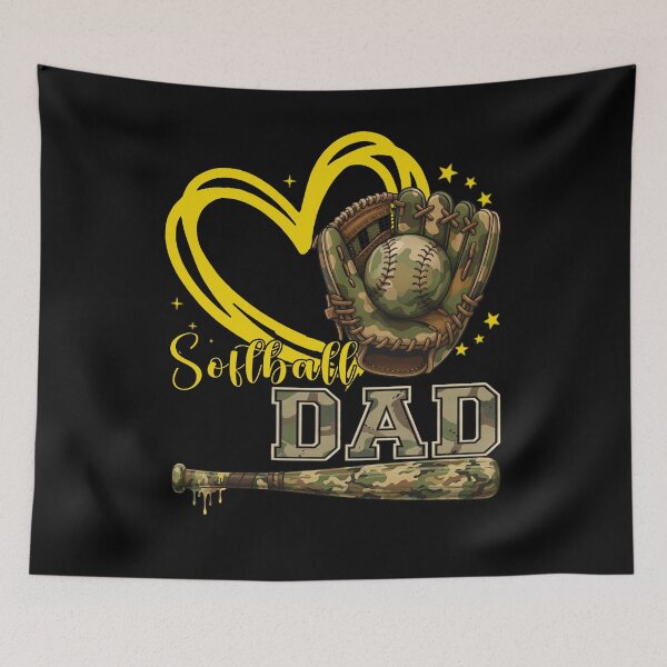 Item preview, Camo Glove Softball Dad Game Day Tee designed and sold by LarryMBrown.
