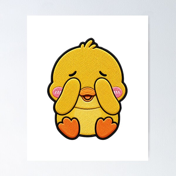 Item preview, Cute Chibi Duck Embroidery Patch | Kawaii Baby Duck Design designed and sold by ColorSplash123.