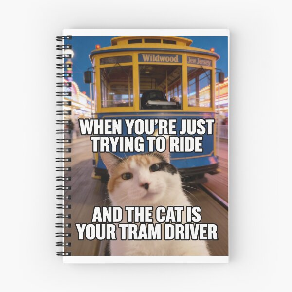 Item preview, Cat Tramcar Driver designed and sold by BoardwalkGypsy.