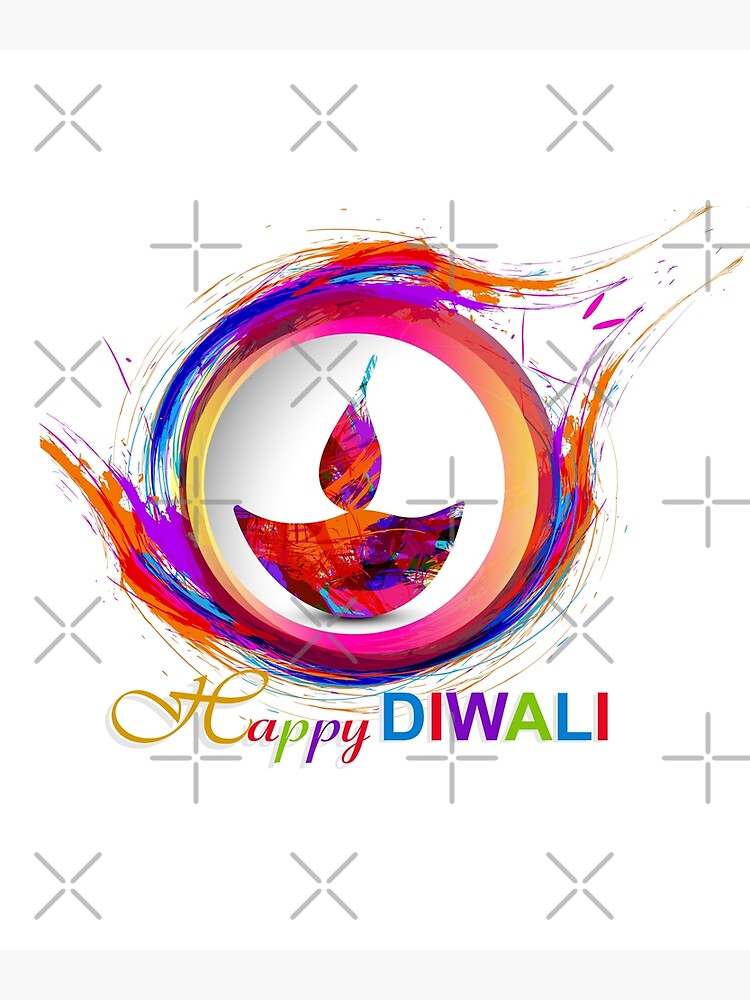 Free Vectors - Happy Diwali Gift Card With Illuminated Oil Lit Lamp And  Silver Ribbon Decoration. | FreePixel.com