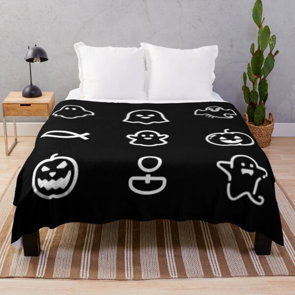 Item preview, Boo Spirit Airlines – Minimal Ghost & Pumpkin Sticker Set designed and sold by Yasmine Mohammed.