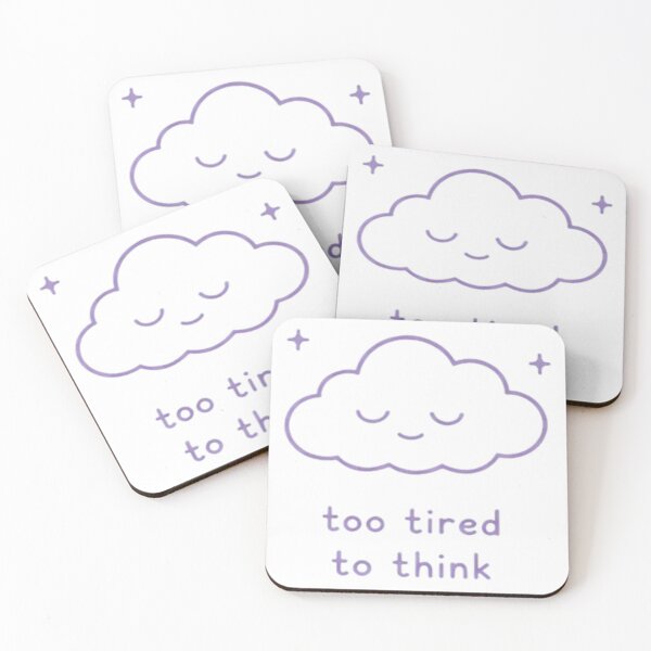 Item preview, Too Tired To Think – Purple Sleepy Cloud Minimal Design designed and sold by Velora Design .