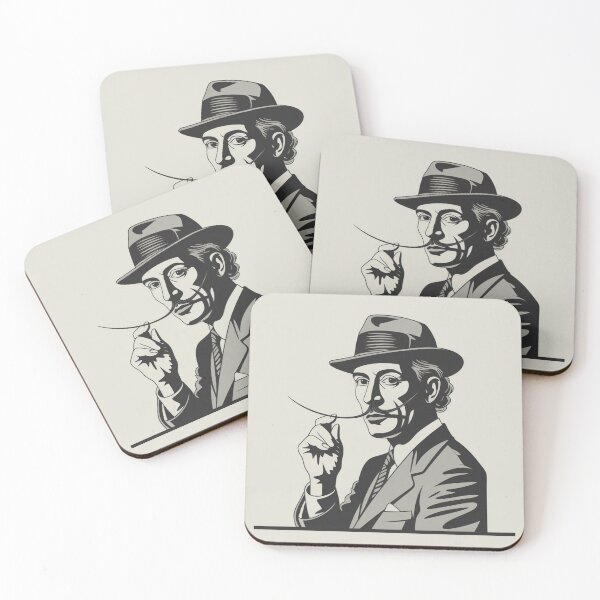 Item preview, Surrealist Portrait in Black and White with Hat and Mustache designed and sold by RAISC.
