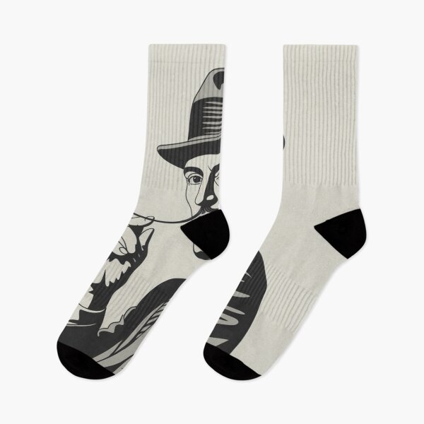 Item preview, Surrealist Portrait in Black and White with Hat and Mustache designed and sold by RAISC.