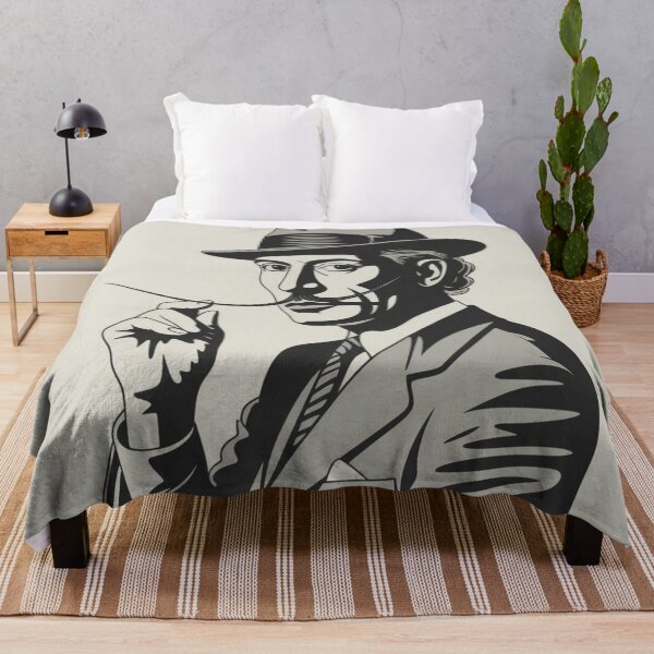 Item preview, Surrealist Portrait in Black and White with Hat and Mustache designed and sold by RAISC.