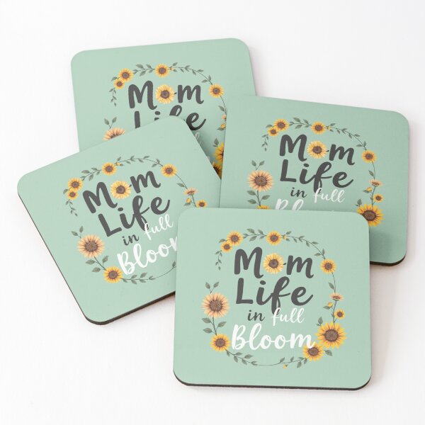 Item preview, Mom Life in Full Bloom Sunflower Floral Mom Tee designed and sold by artlife4.