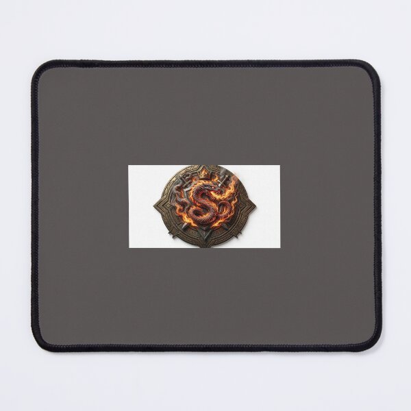 Item preview, Flaming Serpent Emblem with Crown and Swords designed and sold by 1StarFast1.