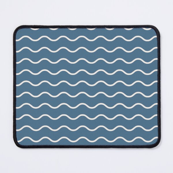 Item preview, Blue And Cream Waves Pattern designed and sold by pattern-archive.