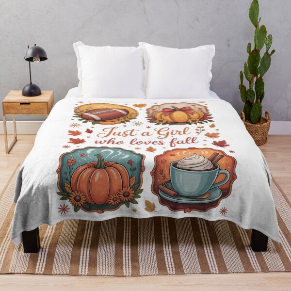 Item preview, Just A Girl Who Loves Fall Pumpkin Cozy Autumn designed and sold by TrinaEspinoza.