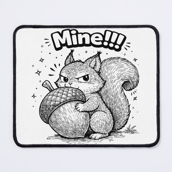 Item preview, Cute Squirrel Holding Acorn Mine!!! designed and sold by TasiaZenzura.
