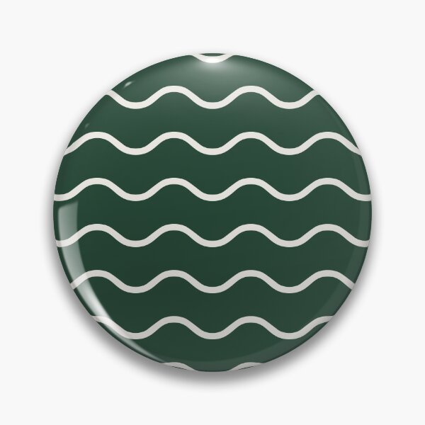 Item preview, Green And Cream Waves Pattern designed and sold by pattern-archive.
