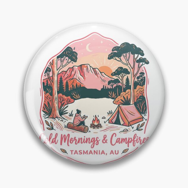 Item preview, Solo Camping at Tasmania Australia Cold Morning and Campfires designed and sold by Yellowriversss.