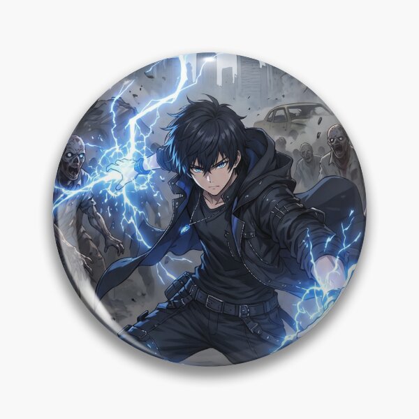 Item preview, Electric Blue Post-Apocalyptic Battle designed and sold by Crazy4Anime.