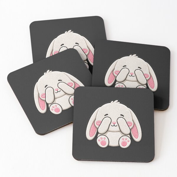 Item preview, Cute Sleepy Bunny Embroidery Patch | Kawaii Chibi Bunny designed and sold by ColorSplash123.