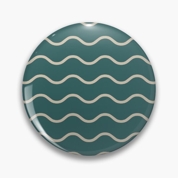 Item preview, Teal And Beige Waves Pattern designed and sold by pattern-archive.