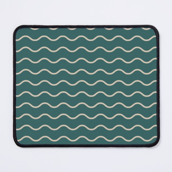 Item preview, Teal And Beige Waves Pattern designed and sold by pattern-archive.