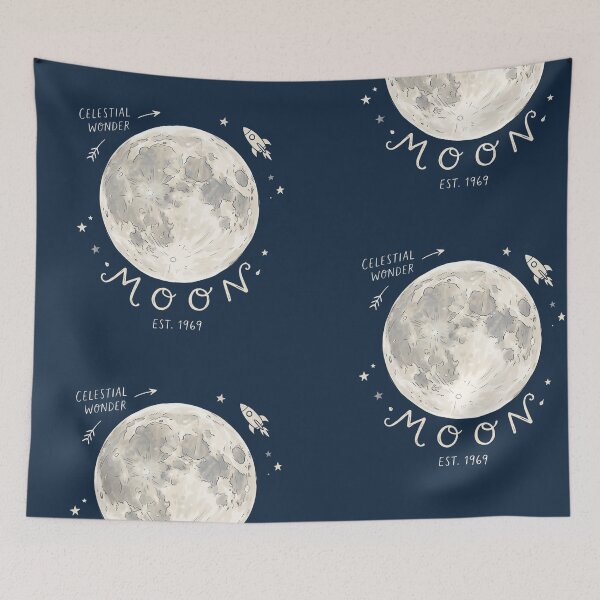 Item preview, Celestial Moon Vintage Illustration – Dreamy Lunar Aesthetic Art designed and sold by Biwbiwty.
