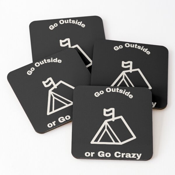 Item preview, Go Outside or Go Crazy - Minimalist Camping Tent Graphic designed and sold by AbulailArt.