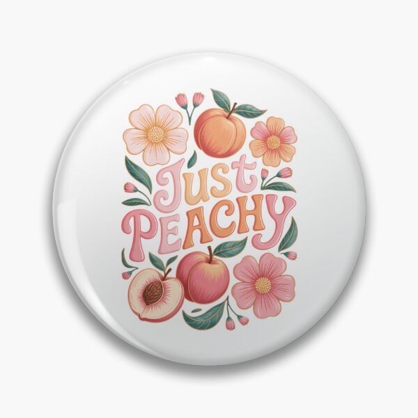 Item preview, Just Peachy Peach Fruit Summer Floral Graphic Sunshine Vibes Cute Summer designed and sold by TrinaEspinoza.