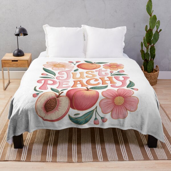 Item preview, Just Peachy Peach Fruit Summer Floral Graphic Sunshine Vibes Cute Summer designed and sold by TrinaEspinoza.