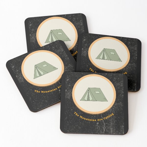 Item preview, The Mountains Are Calling Retro Camping Badge - Wilderness Adventure Graphic designed and sold by AbulailArt.