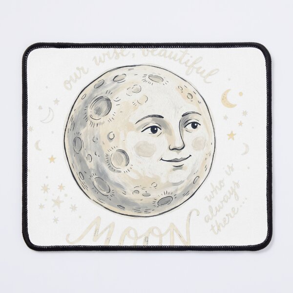 Item preview, Wise Beautiful Moon Vintage Face Illustration designed and sold by Biwbiwty.