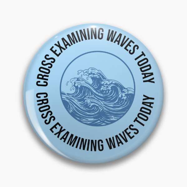Item preview,  Cross Examining Waves Funny Lawyer Beach Pun Legal Humor Attorney Vacation Quote designed and sold by Creations by lyne.