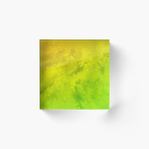 lemon lime abstract swirl Acrylic Block