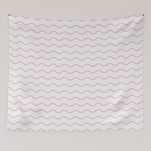Item preview, White And Blush Waves Pattern designed and sold by pattern-archive.