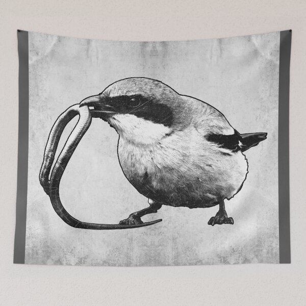 Item preview, Loggerhead Shrike Butcher Bird Etched Illustration designed and sold by Ghoul Enterprises.