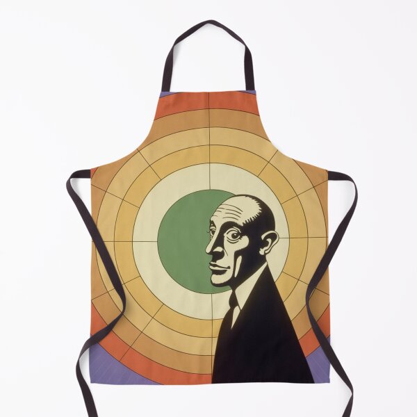 Item preview, Male Portrait in Black and White with Ochre Circles designed and sold by RAISC.