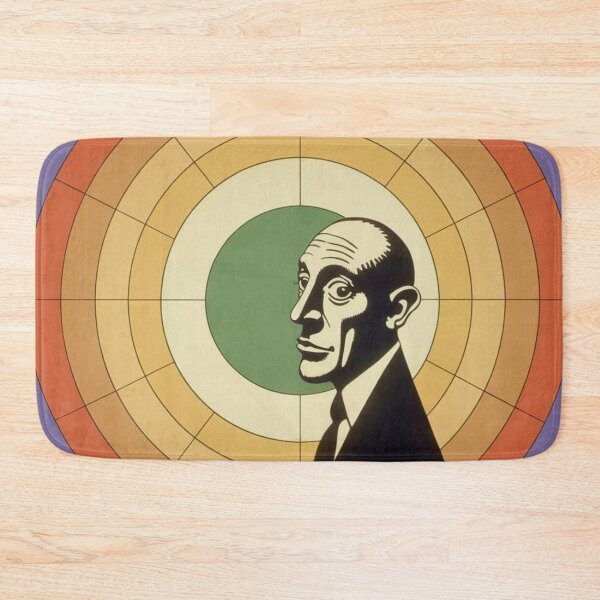 Item preview, Male Portrait in Black and White with Ochre Circles designed and sold by RAISC.