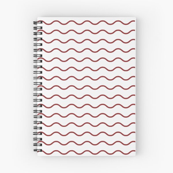 Item preview, White And Brick Red Waves Pattern designed and sold by pattern-archive.