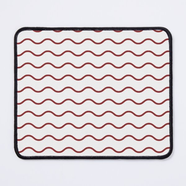 Item preview, White And Brick Red Waves Pattern designed and sold by pattern-archive.