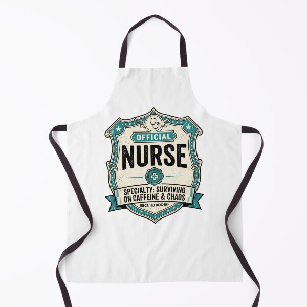 Item preview, Official Nurse Badge Surviving On Caffeine And Chaos Funny Nurse Gift designed and sold by StillWildink.