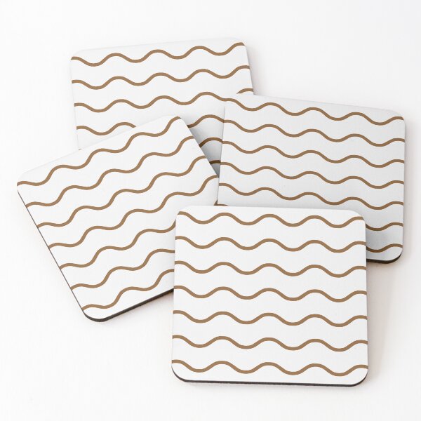Item preview, White And Bronze Waves Pattern designed and sold by pattern-archive.