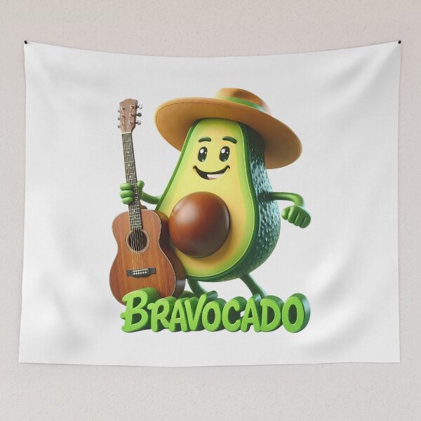 Item preview, Avocado with a guitar – World Music Day designed and sold by Art-Arcade6.