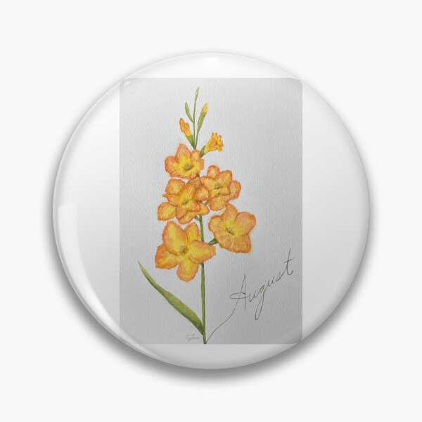 Item preview, Summer - August Watercolor Flower - Gladiolus: Integrity designed and sold by MiniRadiance.