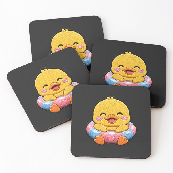Item preview, Cute Duck Floating Embroidery Patch | Kawaii Chibi Duck designed and sold by ColorSplash123.
