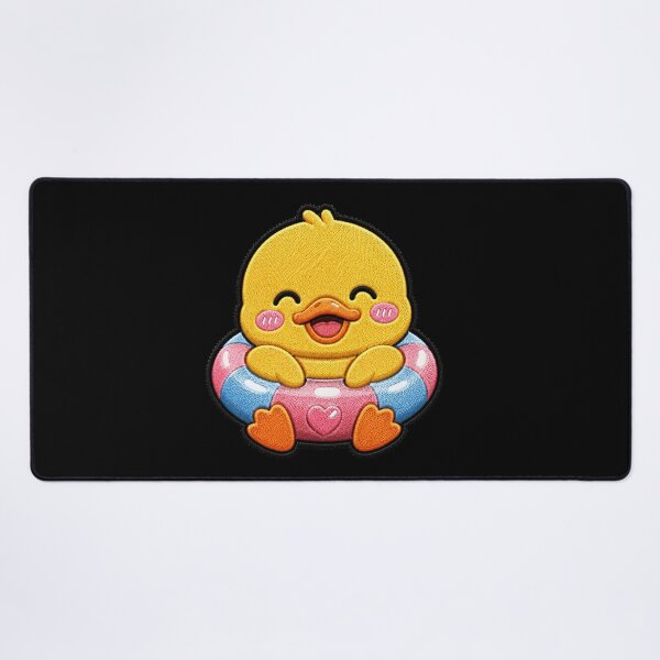 Item preview, Cute Duck Floating Embroidery Patch | Kawaii Chibi Duck designed and sold by ColorSplash123.