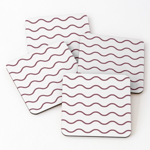 Item preview, White And Burgundy Waves Pattern designed and sold by pattern-archive.