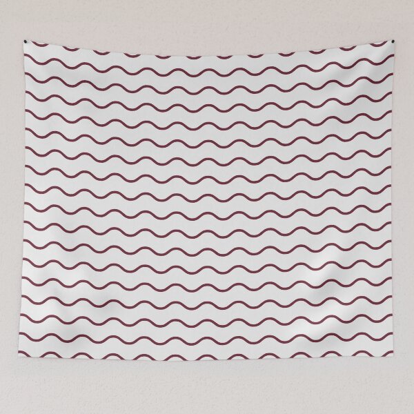 Item preview, White And Burgundy Waves Pattern designed and sold by pattern-archive.