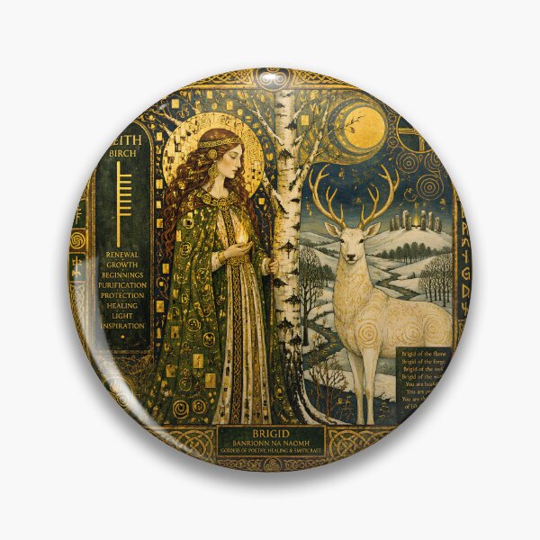 Item preview, The Celtic Tree Calendar I: Brigid and the Birch Moon designed and sold by Stoneflower-Art.