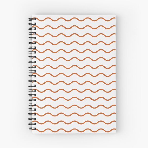 Item preview, White And Burnt Orange Waves Pattern designed and sold by pattern-archive.