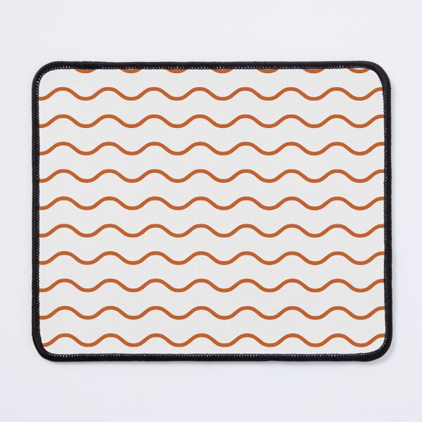 Item preview, White And Burnt Orange Waves Pattern designed and sold by pattern-archive.