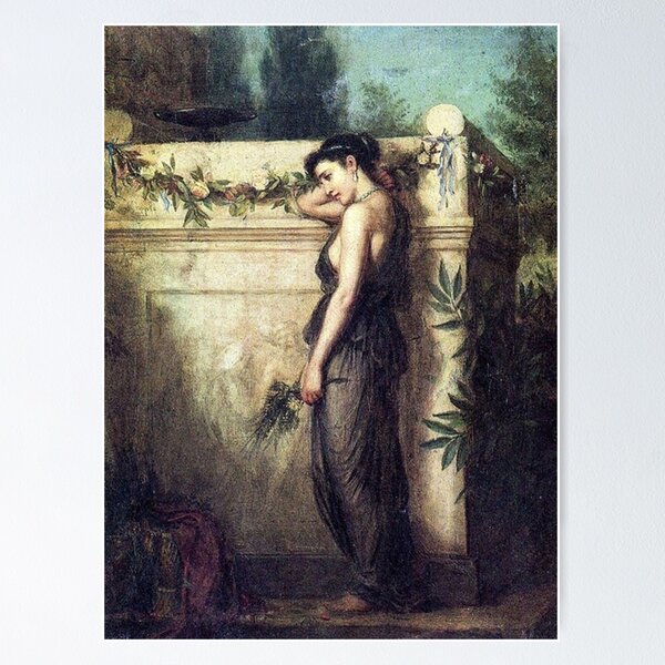 Item preview, Poster Gone But Not Forgotten - John William Waterhouse Painting designed and sold by marTeenHamb.