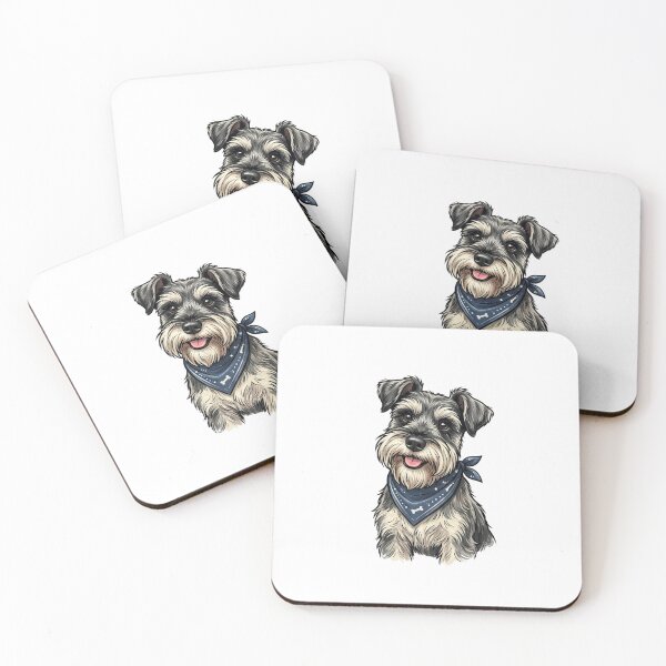 Aperçu de l'œuvre Schnauzer miniature mignon à l'aquarelle créée et vendue par SOUFIANE1991.